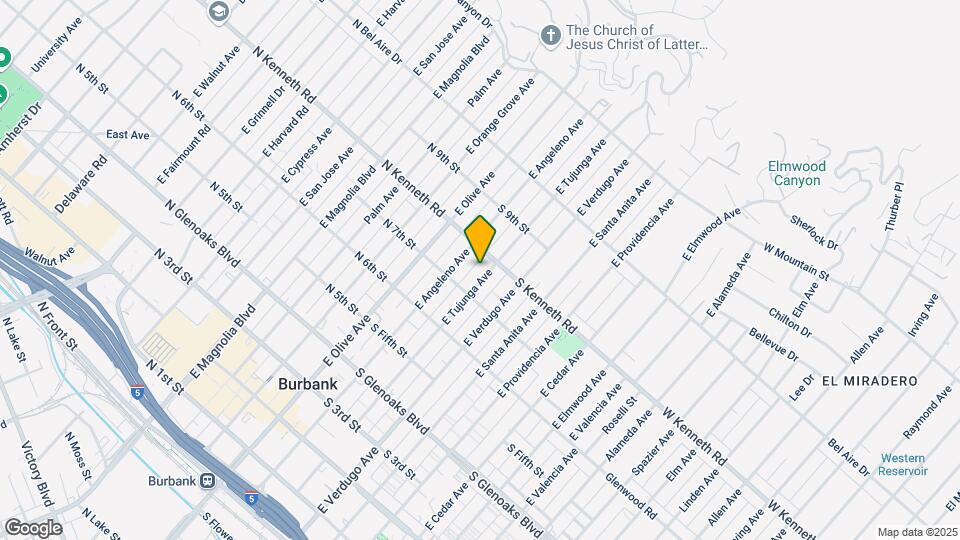 727 E Tujunga Ave Map and Location Details