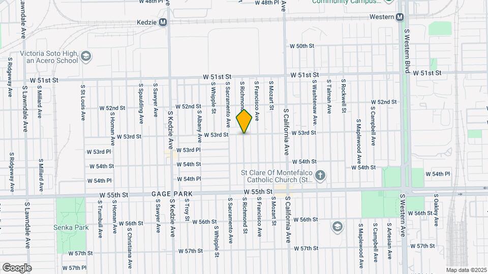 5307 S Richmond St, Unit 1st FL Map and Location Details