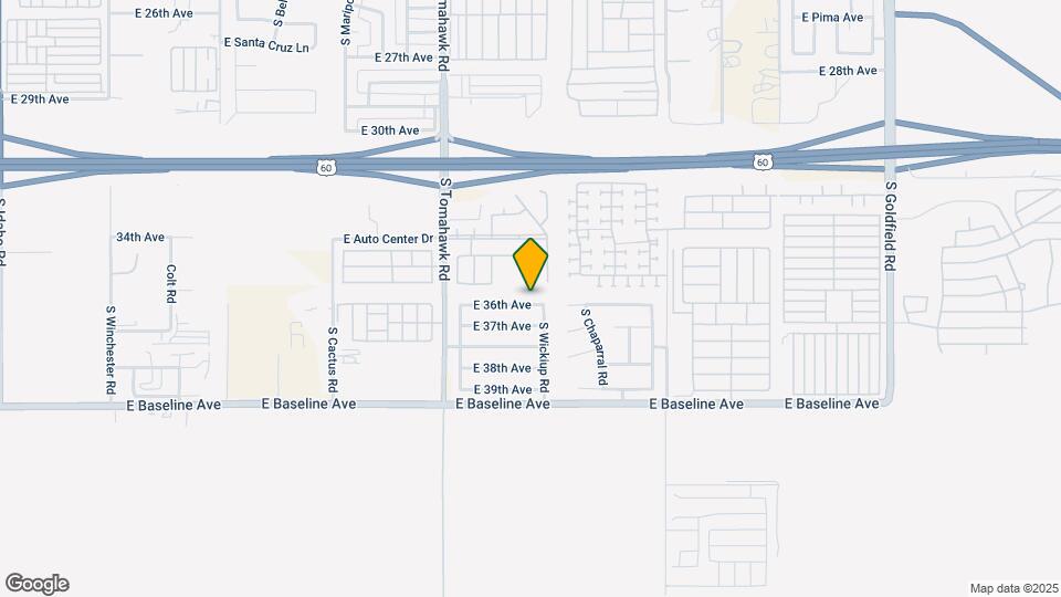 1960 E 36th Ave Mapa y Detalles de la Ubicación