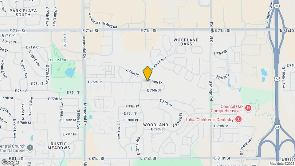 7408 S 89th E Ave Map and Location Details
