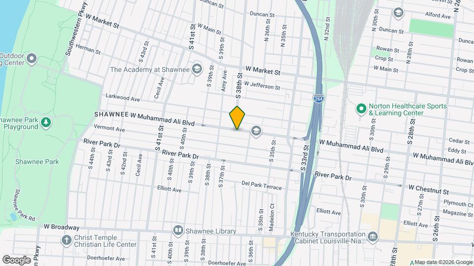 3706 W Muhammad Ali Blvd Map and Location Details