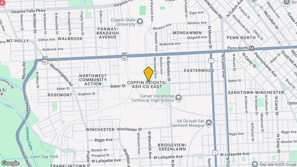 2418 Baker St Map and Location Details