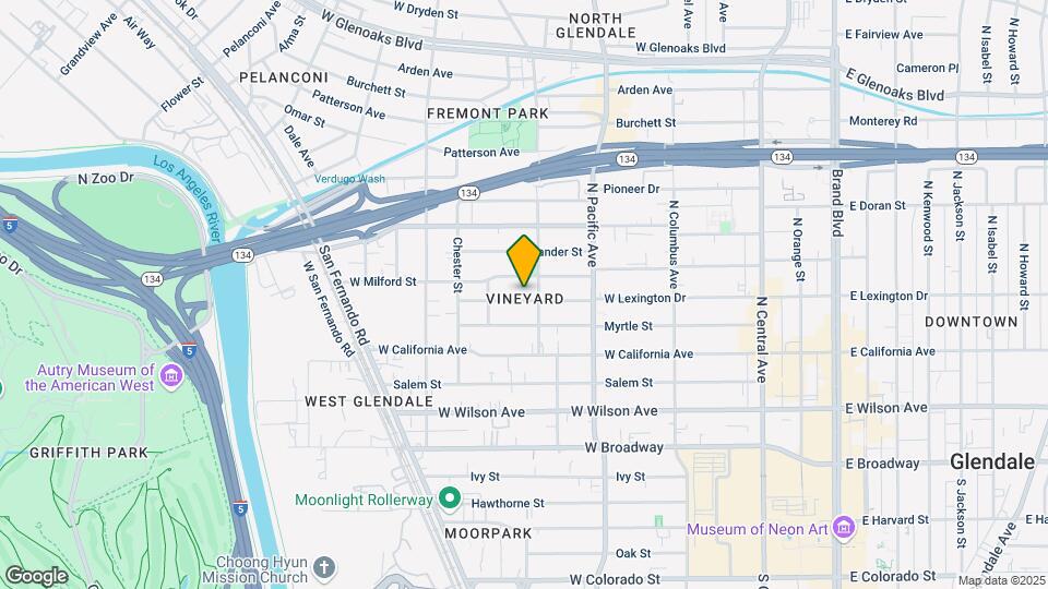 609 W Lexington Dr Map and Location Details