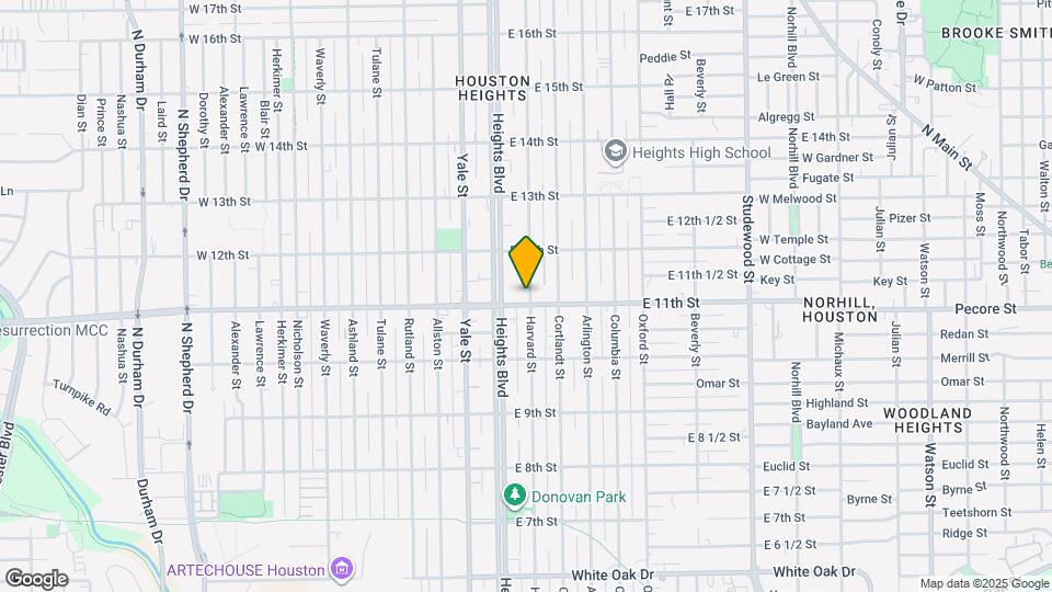 1103 Harvard St Map and Location Details