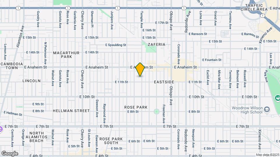 1125 Temple Ave Mapa y Detalles de la Ubicación