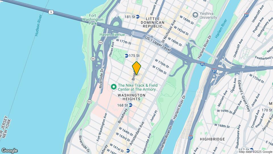 615 W 172nd St Mapa y Detalles de la Ubicación