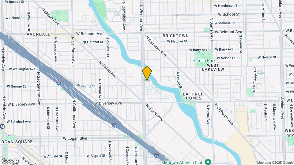 2911 N Western Ave Map and Location Details