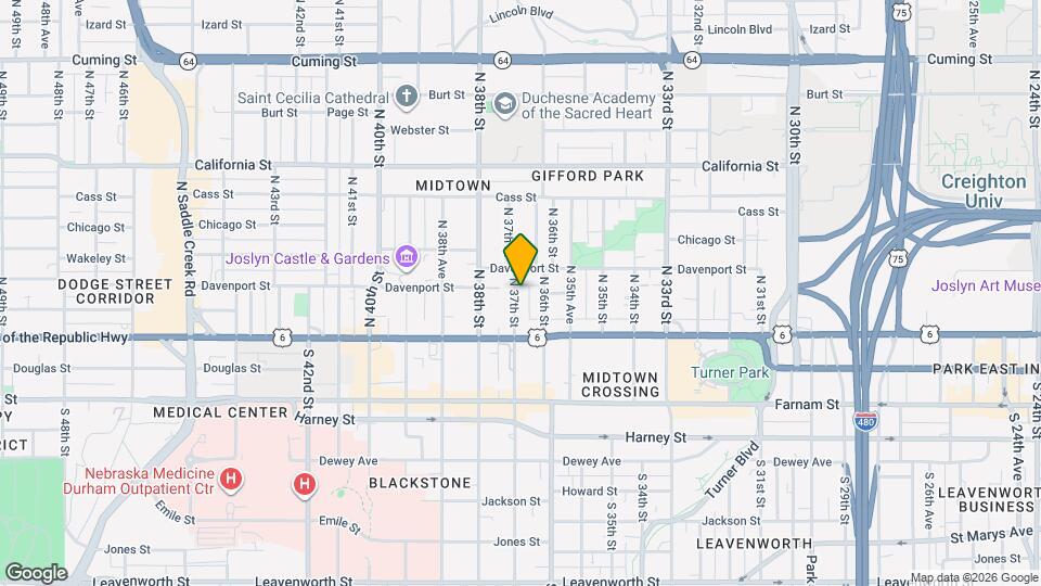 131 N 37th St Map and Location Details