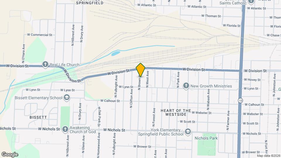 1428 N Brown Ave Map and Location Details