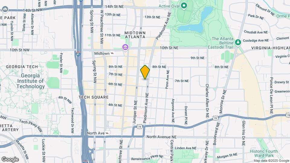 850 Piedmont Ave NE-Unit -3125 Map and Location Details