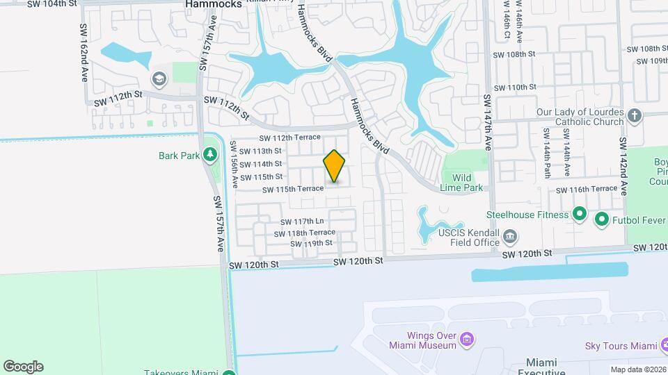 15275 SW 115th Terrace Map and Location Details