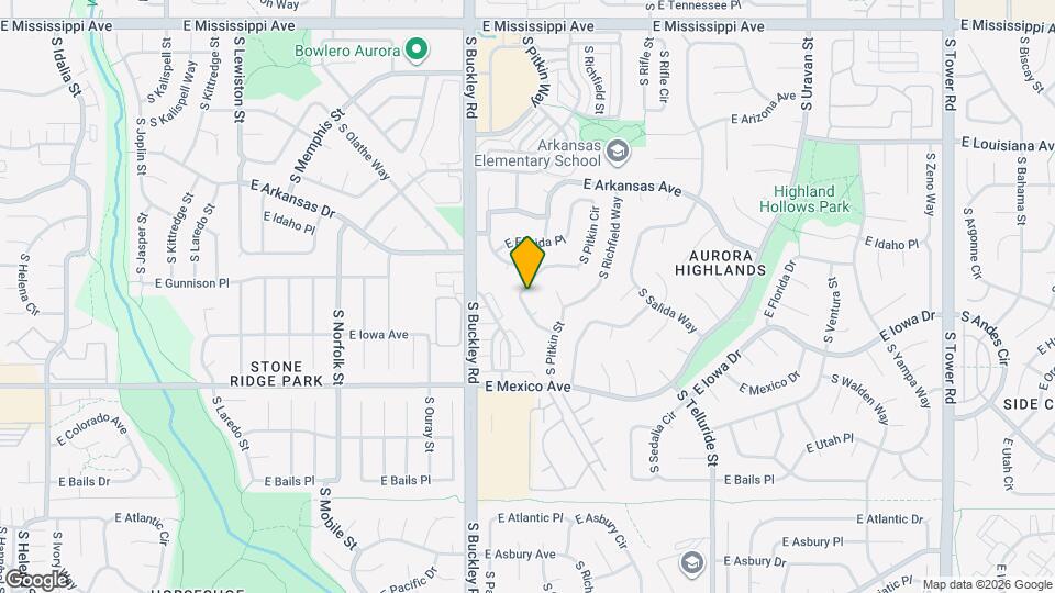 1622 S Pagosa Ct Map and Location Details