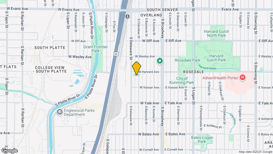 2525 S Cherokee St Map and Location Details