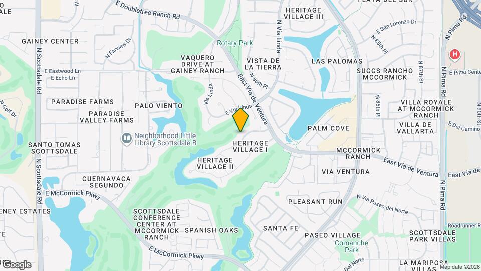 8012 E Vía Campo Map and Location Details