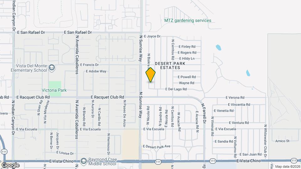 2630 N Biskra Rd Map and Location Details