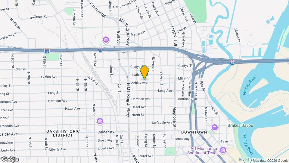 1105 Ewing St Map and Location Details