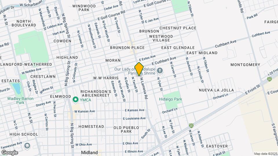 1105 N Lamesa Rd Map and Location Details