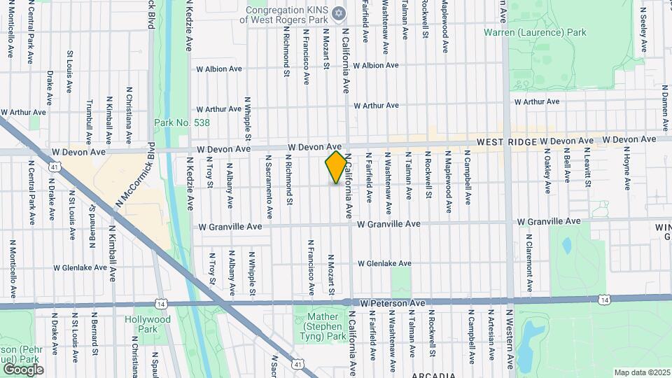 6257-6259 N Mozart St Map and Location Details
