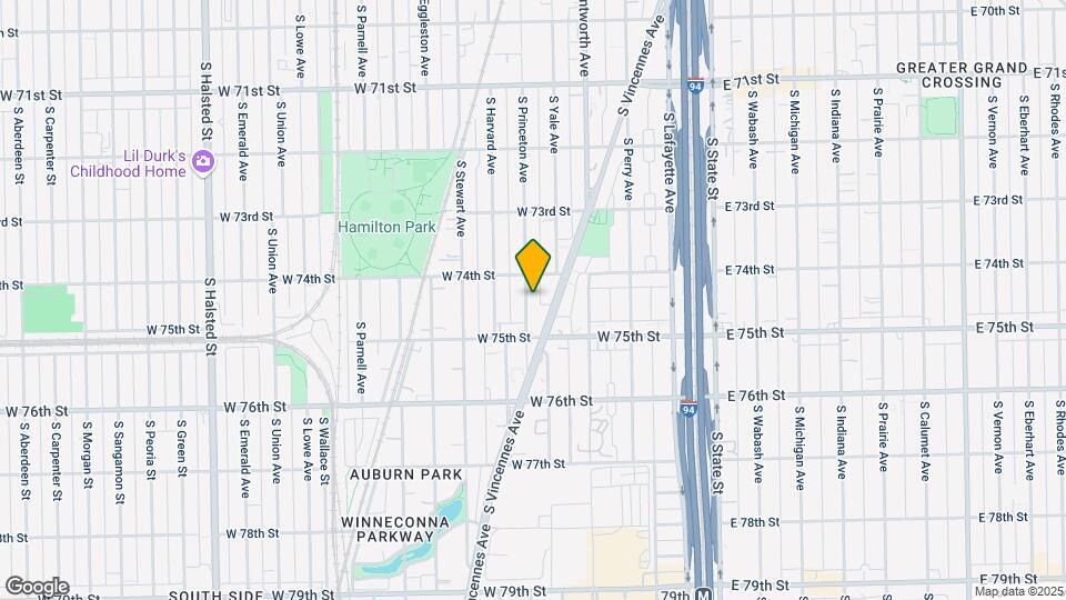 7425 S Princeton Ave Map and Location Details
