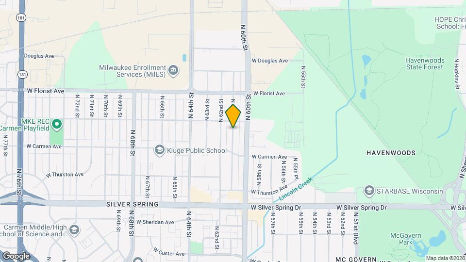 5851 N 61st St Map and Location Details