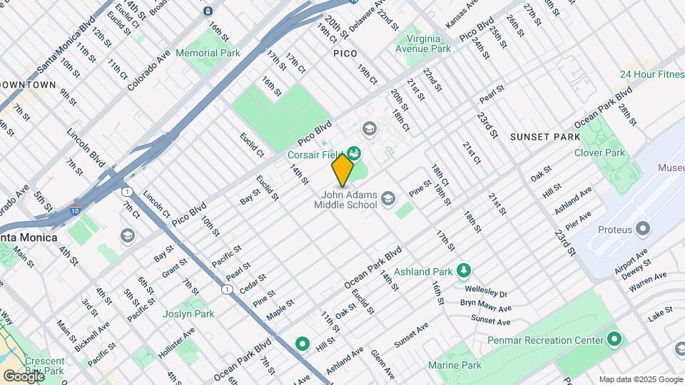 1509 Pearl St Map and Location Details