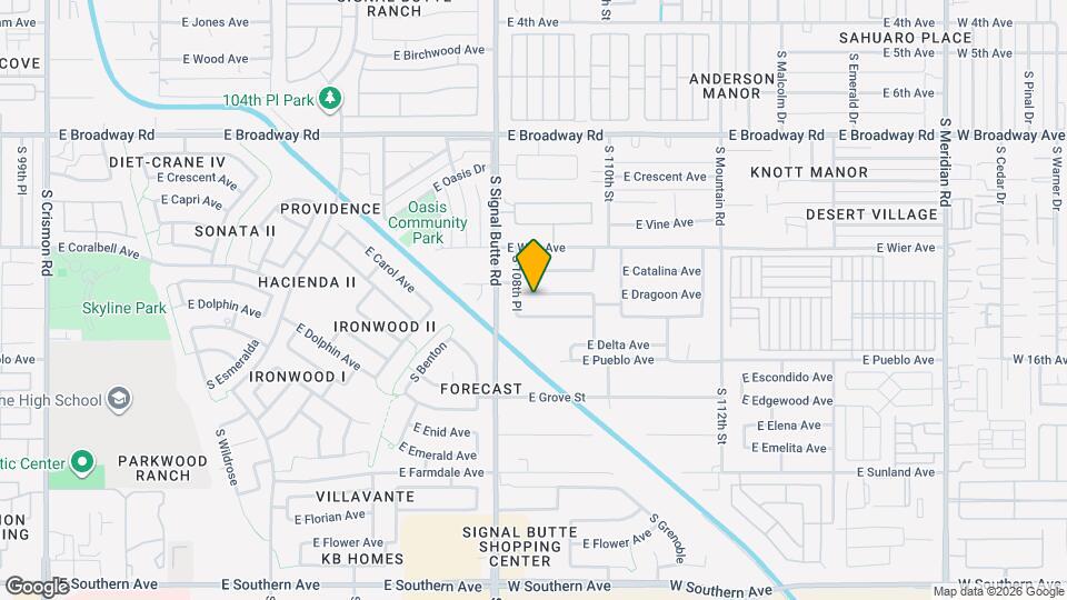 10845 E Dragoon Ave Mapa y Detalles de la Ubicación