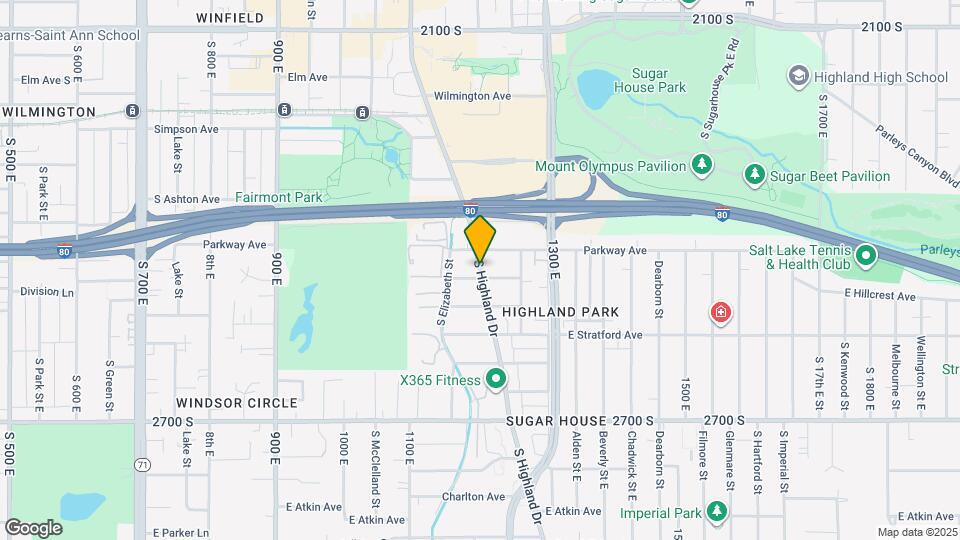 2550 S Highland Dr Map and Location Details