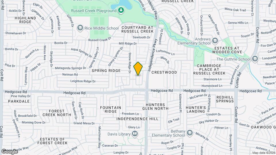 8104 Springmoss Dr Map and Location Details