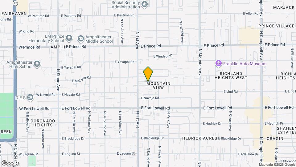 801 E Halcyon Rd Map and Location Details