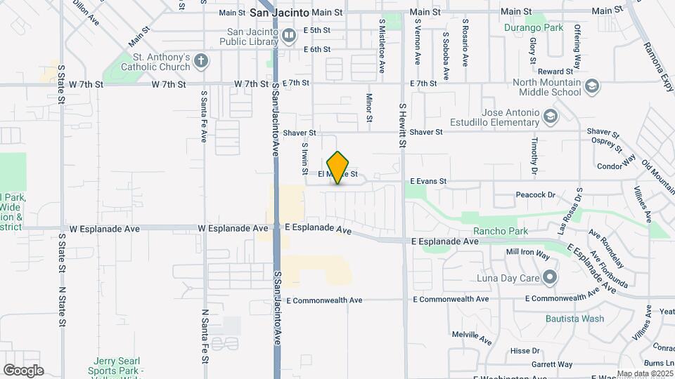 414 E Evans St Map and Location Details