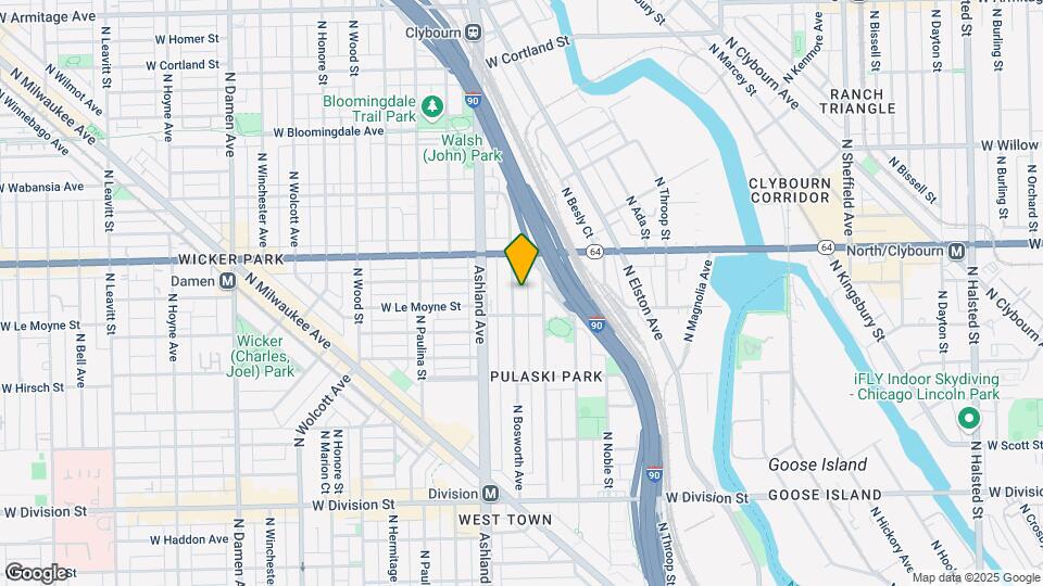 1521 N Bosworth Ave Map and Location Details
