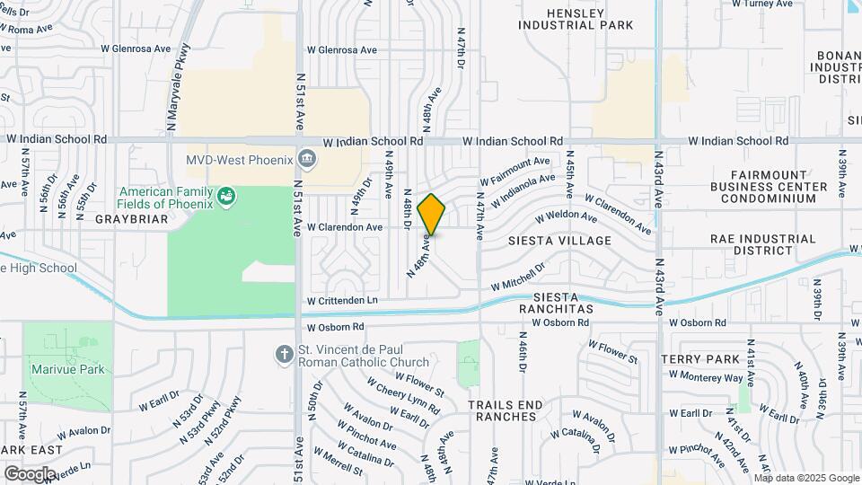 3619 N 48th Ave Map and Location Details