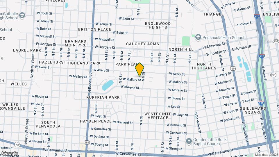 1200 W Mallory St Map and Location Details