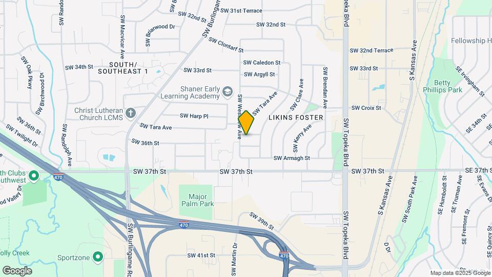 1425 SW Afton St Map and Location Details