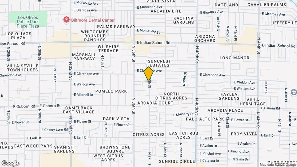 3626 N 37th St Mapa y Detalles de la Ubicación