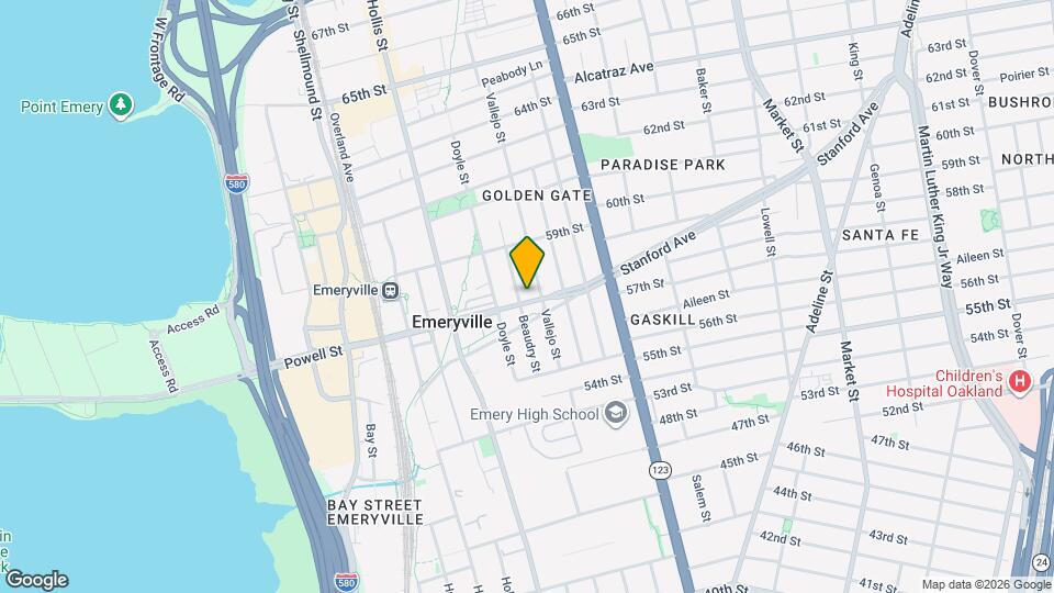 1250 Powell St Map and Location Details