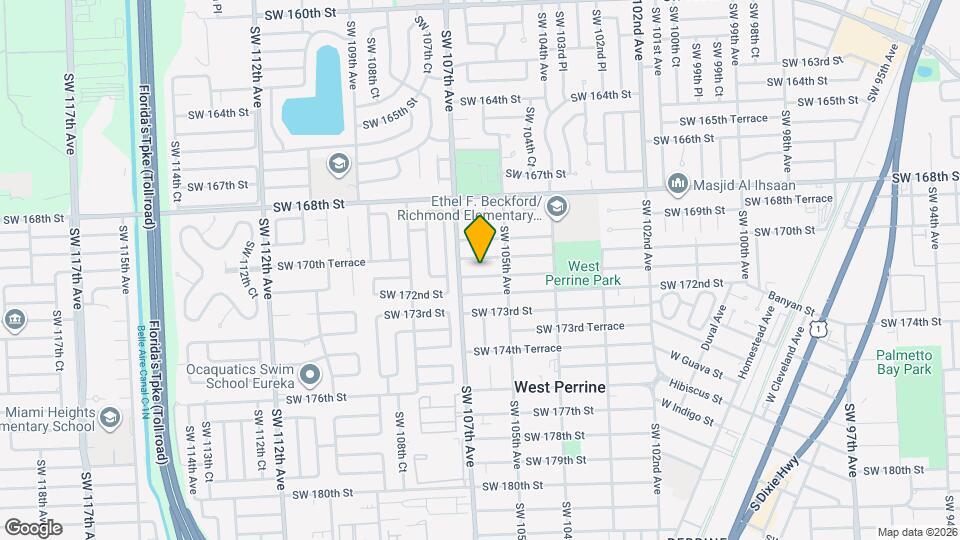 10595 SW 171st St Map and Location Details