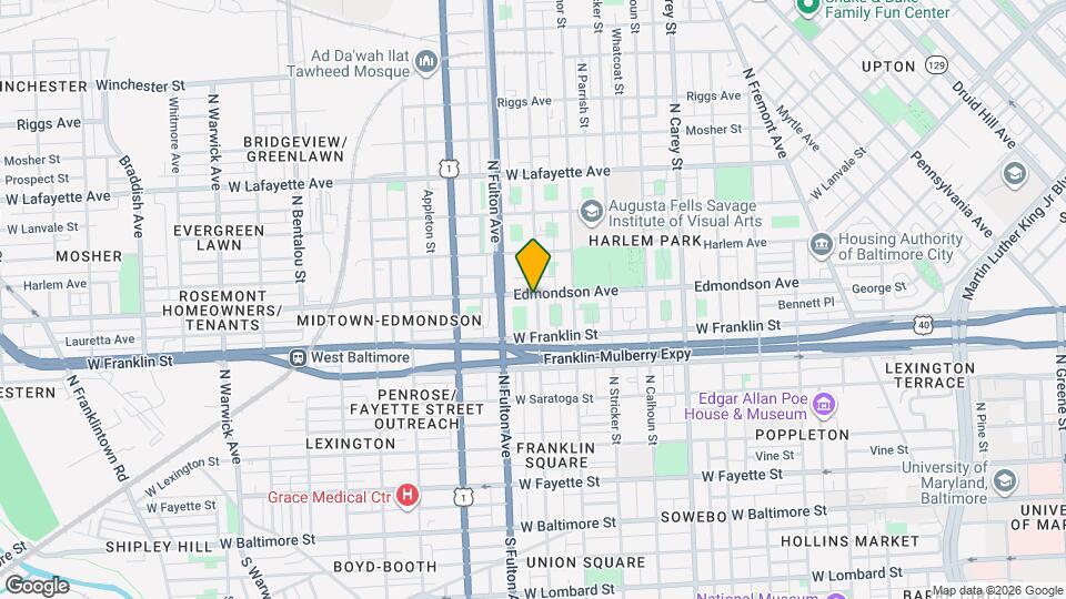 1701 Edmondson Ave Map and Location Details