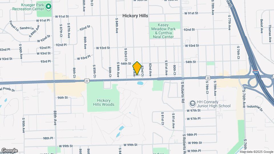 8252 W 95th St, Unit 2 Map and Location Details