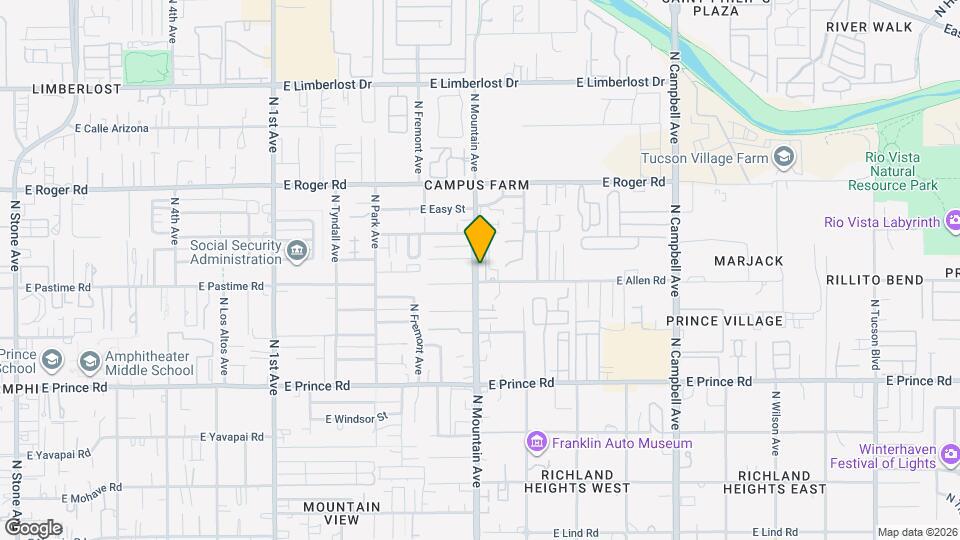 1307 E Allen Rd Map and Location Details