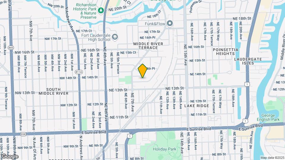 739 NE 13th Ct Map and Location Details