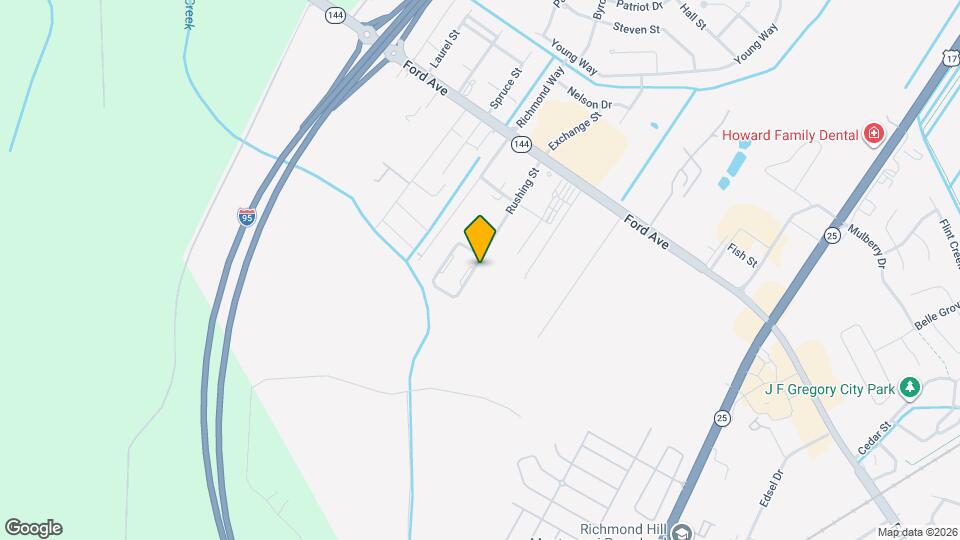 525 Rushing St Map and Location Details