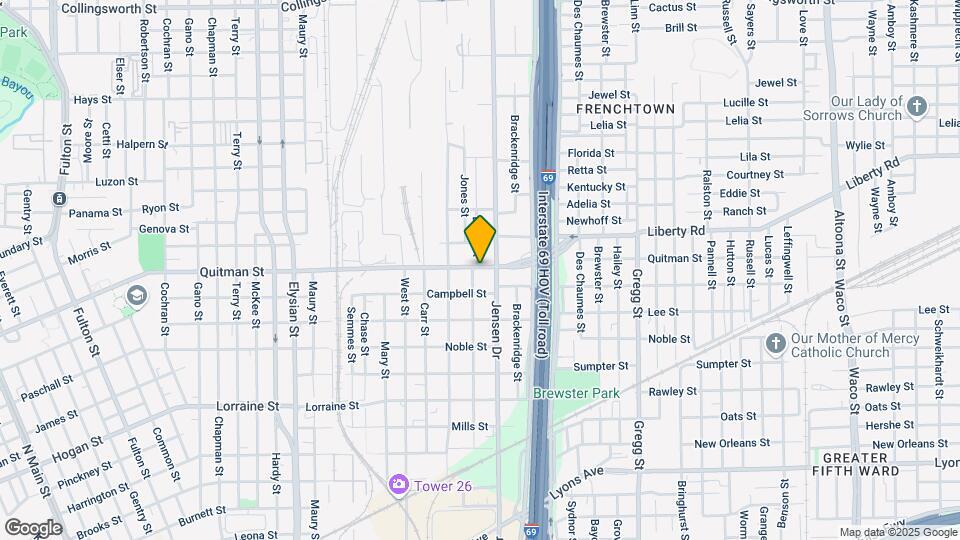 2706 Quitman St Map and Location Details