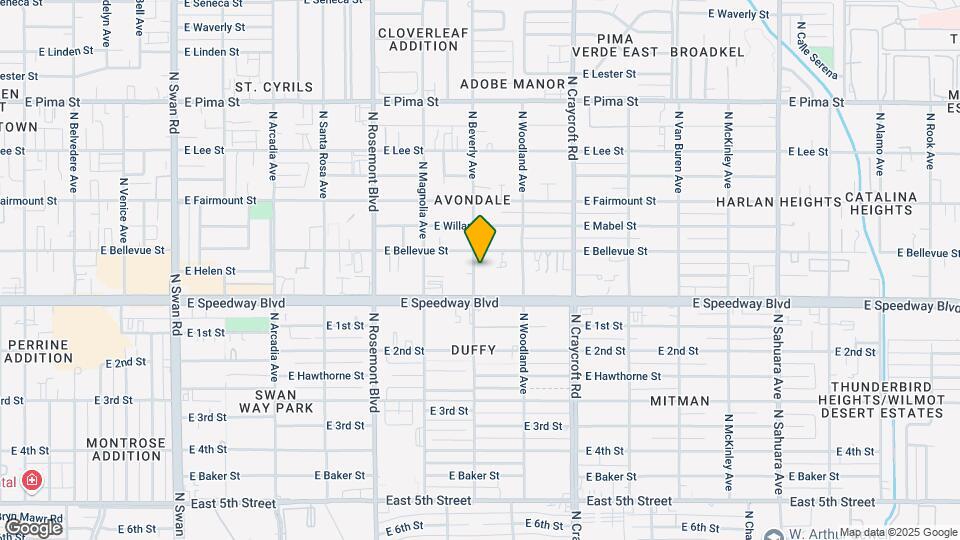 1154 N Beverly Ave Map and Location Details