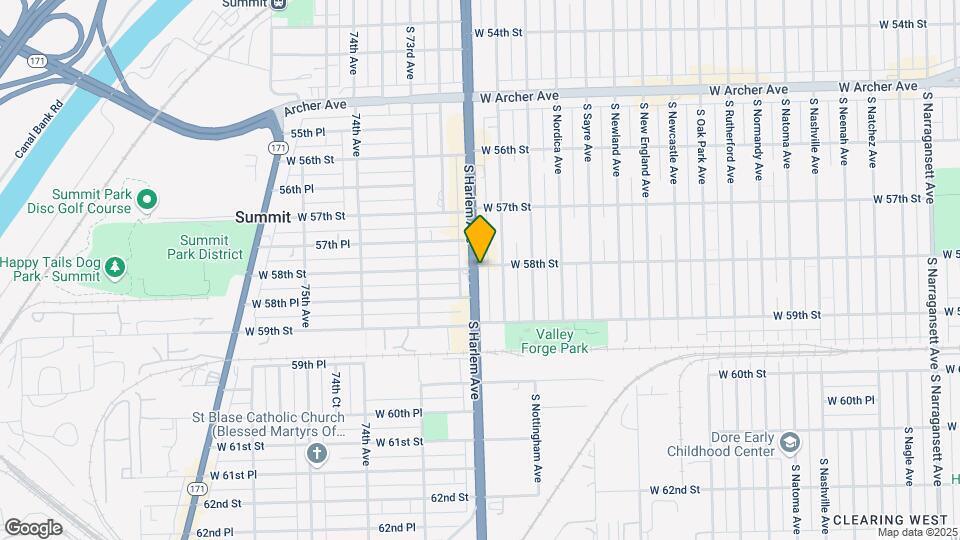 7153-7159 W 58th St Map and Location Details