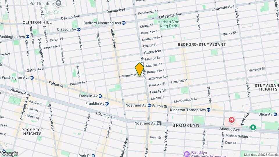 165 Jefferson Ave Map and Location Details