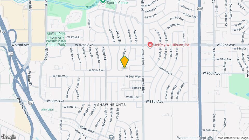 9020 Osceola St Map and Location Details