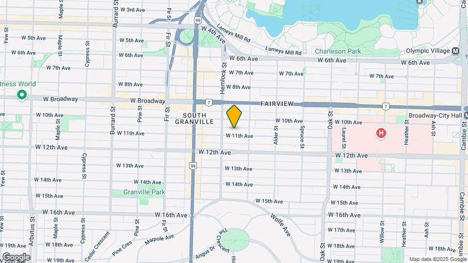 1365 W 11th Ave Map and Location Details