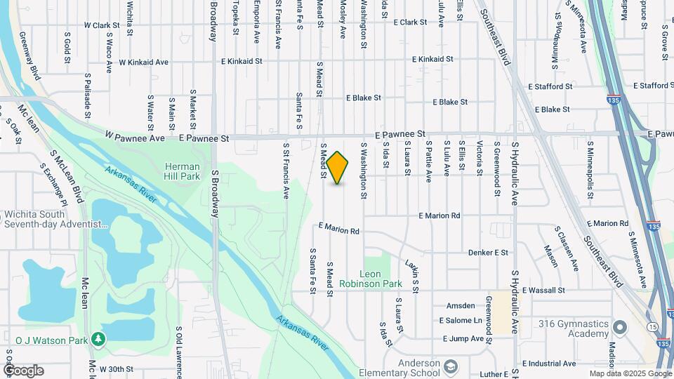 2515 S Mosley Ave Map and Location Details