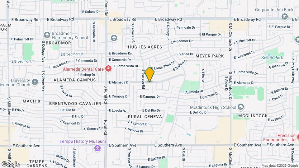 1117 E Alameda Dr Map and Location Details